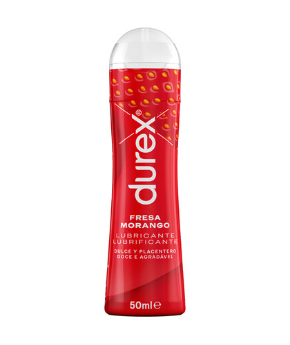 DUREX PLAY FRESA Lubricante comestible, sabores cereza y fresa, base acuosa