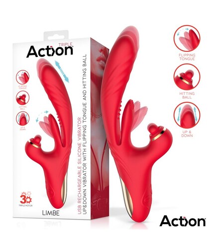 LIMBE VIBRADOR Vibrador de triplo motor, personalizável, silencioso e à prova de água