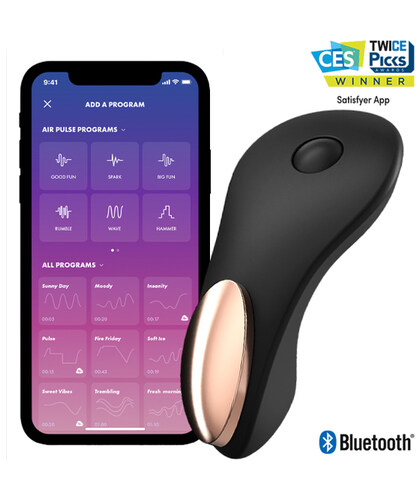 SATISFYER LITTLE SECRET Estimulador silencioso, ergonómico, com comando remoto e app.