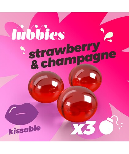 LUBBIES FRAGOLA & CHAMPAGNE Bolle sensuali: gusto fragola & champagne, senza alcol