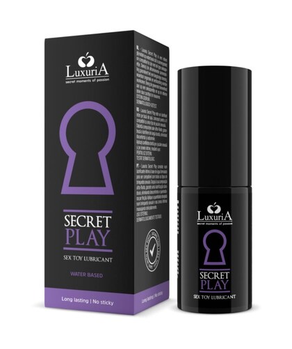 LUXURIA SECRET PLAY Lubrificante à base de água, duradouro e seguro para brinquedos