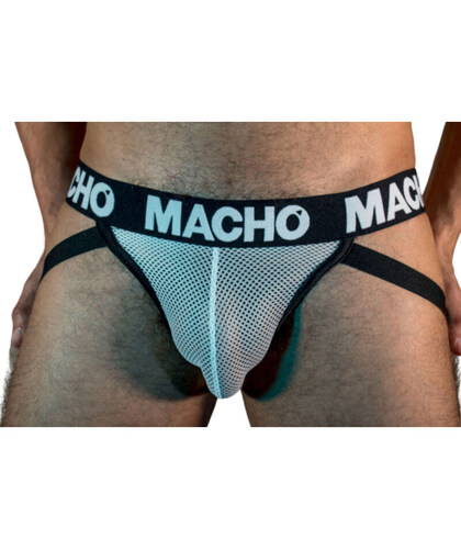 MX26X1 Suspensório branco semitransparente de tecido elástico