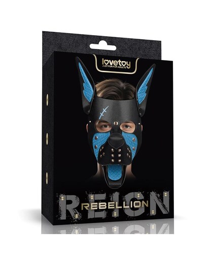 REBELLIONE REGNO SFREGIATO ALPHA Maschera fetish con dettagli cicatrizzati e rimovibili