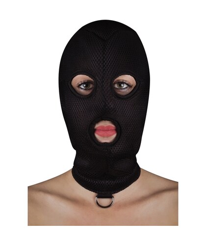 BALACLAVA Máscara bdsm con anilla, ajuste elástico y visibilidad limitada