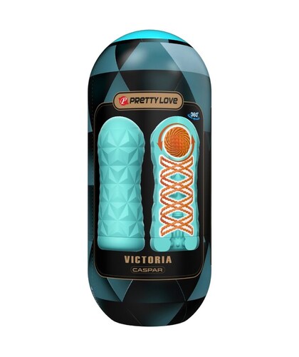 MASTURBATOR VICTORIA CASPAR VE Spiral Stimulation Men's Masturbator with Pleasure Ball