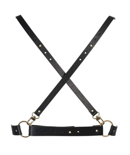 MAZE ARNÊS X PRETO Arnês ajustável, elegante, vegan, estilo BDSM, versátil