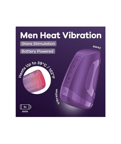 DARKBERRY PULSE Masturbateur chauffant jusqu'à 40°C avec 12 modes de vibration