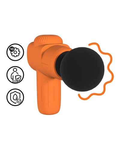 MINI PISTOLA MASSAGGIO Massaggiatore mini ricaricabile Microboost arancione Loveline
