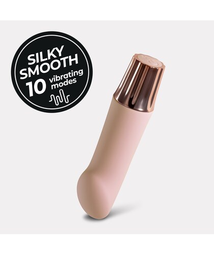 MELLOW ANGLER Mini vibrador ergonómico, 10 modos, silicona médica, fácil uso