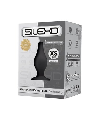 SILEXD PLUG PRETO Brinquedo sexual anal termorreativo para exploração íntima