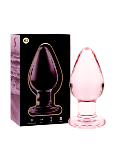 TAMPÃO CRISTAL BOROSSILICATO 03 Plug de vidro borossilicato: elegante, resistente e seguro
