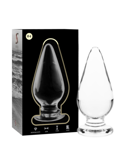 BOROSILICATE GLASS 04 Borosilicate glass anal plug, durable and stylish