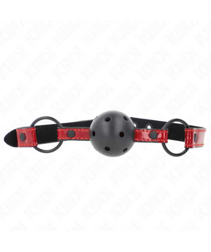 MORDAÇA DE BOLA 4.5 CM DE PELE SINTÉTICA Mordaças BDSM da KINK: estilo, segurança e funcionalidade