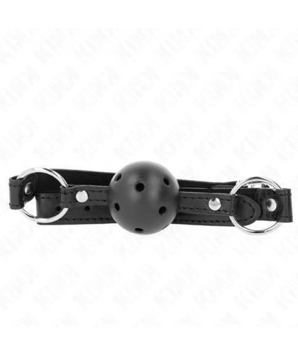 MORDAZA DE BOLA 4.5 CM NEGRA D Mordazas BDSM seguras y elegantes para experiencias intensas
