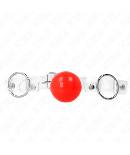 MORDAZA DE BOLA ROJA DE PVC TR Mordazas BDSM de KINK: confort, variedad, estilo, sumisión