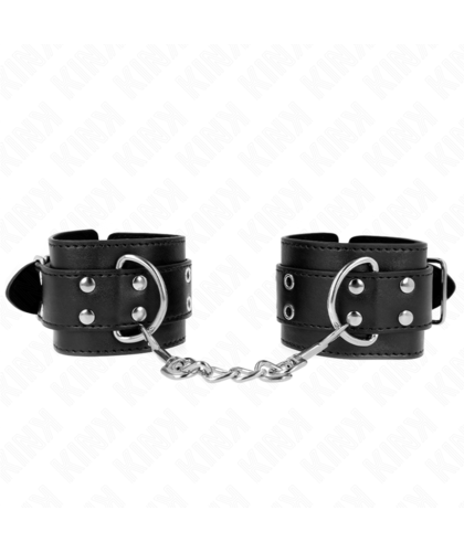 MUÑEQUERAS COM LINHA DUPLA DE Elegantes e seguras algemas para experiências BDSM