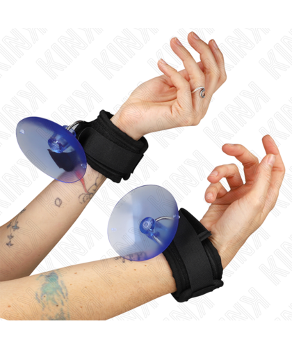 BRACELETS AVEC VENTOUSE NOIR A Bracelets bdsm: contrôle, confort et style garantis