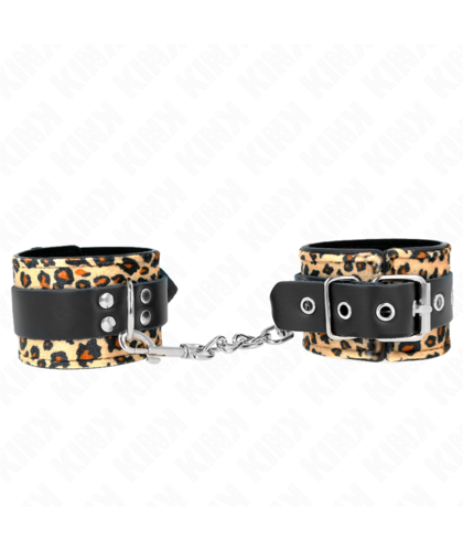 PULSEIRAS DE COURO ESTILO LEO Algemas BDSM seguras, confortáveis e de alta qualidade