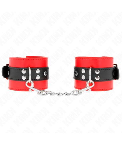 PULSEIRAS VERMELHAS COM CORREIA PRETA Algemas BDSM: Estilo, conforto, funcionalidade e controlo