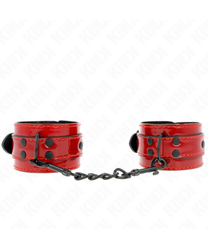 DARK RED WRISTBANDS 23 X 5 BDSM Wrist Restraints by KINK: Style, Comfort, and Security