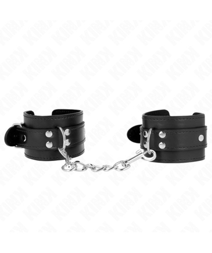 MUÑEQUERAS SENCILLAS NEGRO AJU Muñequeras BDSM de KINK: estilo, comodidad y seguridad