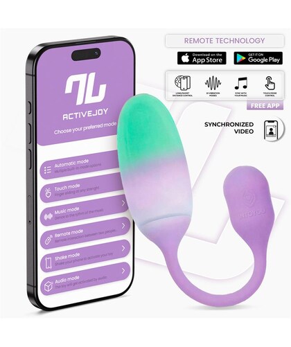 NEXEGG BLISS Nexegg huevo vibrador silicona doble capa con app lila/pistacho