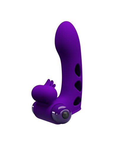 ORLANDO FINGER COVER WITH Waterproof vibrating sleeve with 10 functions and stimulator