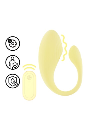 G-SPOT VIBE Ovo vibratório com comando g-spot vibe amarelo loveline