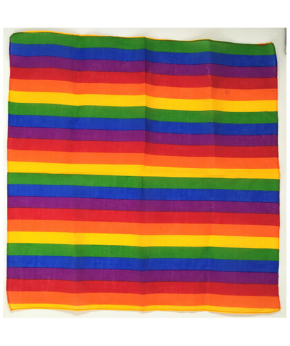 HANDKERCHIEF Cotton bandana in LGBT+ flag colours