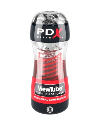 VIEWTUBE 2 SEE-THRU STROKER Jouet érotique pour la stimulation visuelle du pénis
