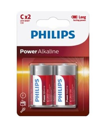PHILIPS ALKALINE LR14 Pilhas alcalinas C duradouras e de alta qualidade para os teus dispositivos
