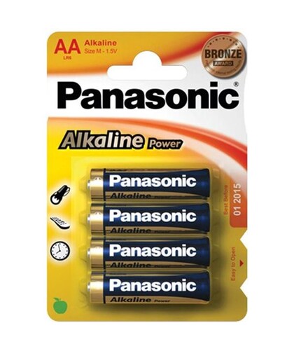 PILES ALCALINES PANASONIC X4 Pile alcaline bronze aa lr6 blister*4