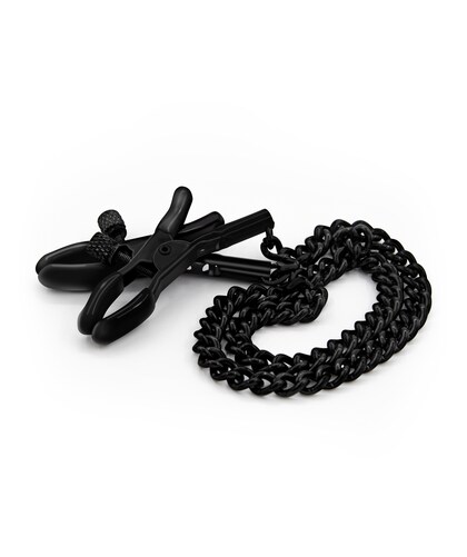 NIPPLE CHAIN Pinças com corrente de metal e borracha para estimular mamilos