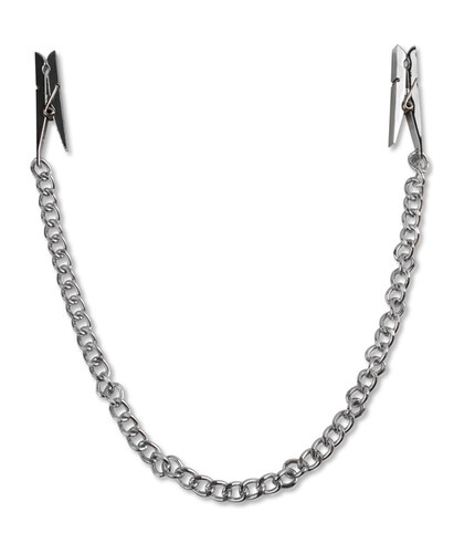 NIPPLE CHAIN Pinças BDSM de metal para mamilos, com pressão ajustável