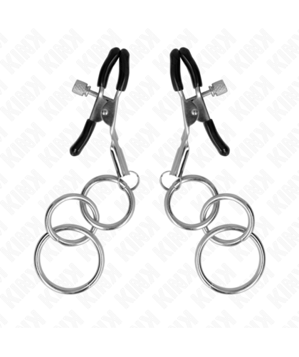 PINZE PER CAPEZZOLI CON 3 ANELLI Pinze per i capezzoli avanzate, eleganti e regolabili