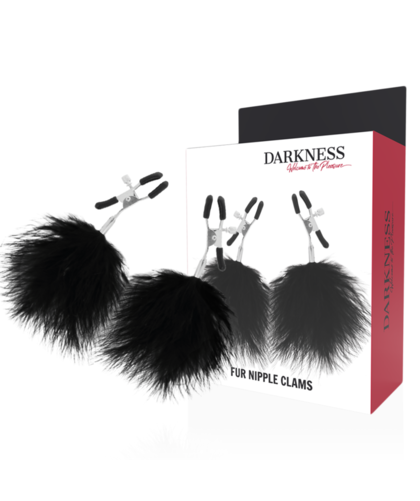 POMPON PARA JUGAR Pinzas para pezones con plumas, accesorio erótico