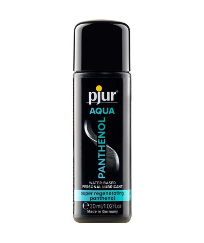 PJUR AQUA PANTHENOL Lubrificante à base de água com pantenol, cuida e regenera a pele.