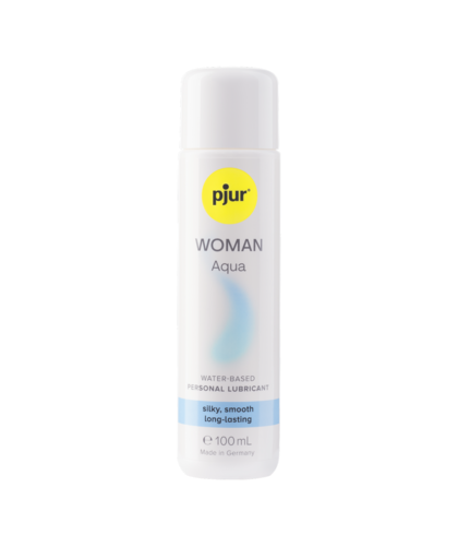 PJUR WOMAN AQUA LUBRICANT Water-based intimate lubricant, pH-balanced, silky smooth, and leaves no residue.