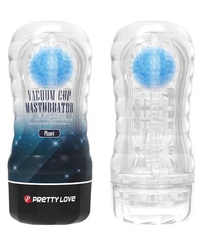 PLANET MASTURBATOR SLEEVE BLUE Male Stroker Cup with Pleasure-Enhancing Rollers