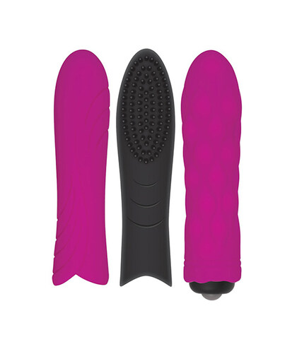 MANGA DE PRAZER TRIO Vibrador de silicone com capas intercambiáveis