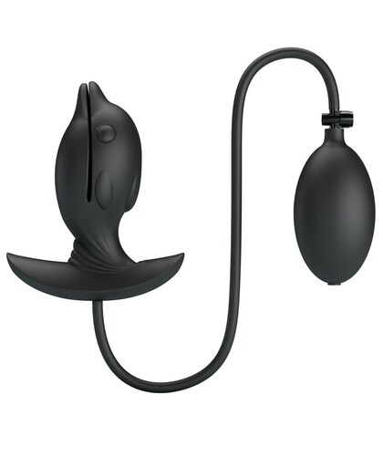 PLUG ANAL DELFIN INFLÁVEL & Plug anal insuflável com vibração para prazer anal