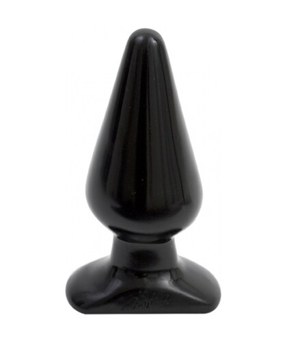 SPINALE NERA GRANDE Plug anale flessibile in silicone, morbido, lungo e privo di ftalati