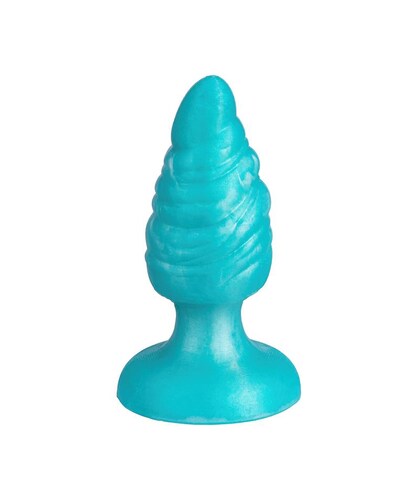 PLUG FANTASY MELTY Plug anal Melty Fantasy em silicone líquido termorreativo azul celeste 9