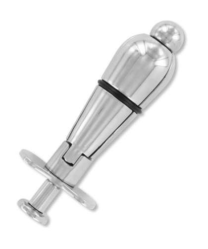 METAL ANAL PLUG WITH LOCK Discover the thrill of our stainless steel anal plug, featuring a secure locking mechanism