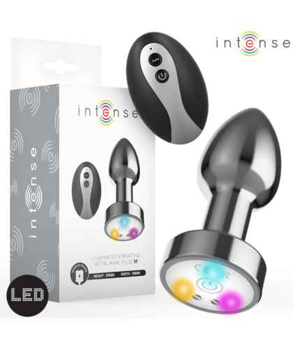 ILUMINATED Plug metálico com base LED e controlo remoto