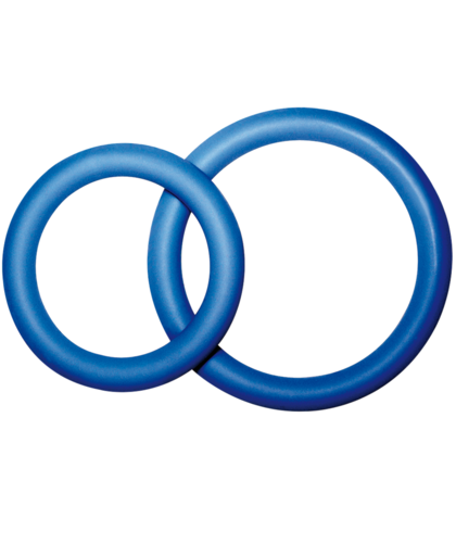POTENZ DUO Double bague bleue pour mettre en valeur la masculinité