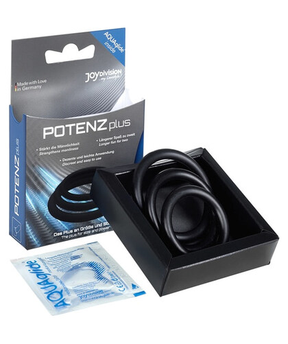 POTENZ PLUS ANILLO PACK Kit Potenzplus de 3 anéis penianos (s, m, l) - pretoDescobre novas sensações com o nosso
