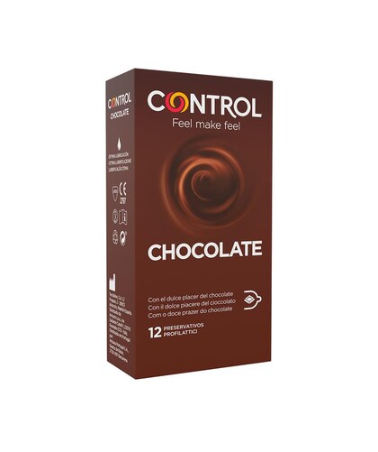 CHOCOLATE ADDICTION Chocolate Scented & Flavored Condoms, Pack of 12