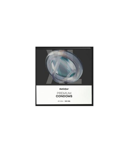 PREMIUM CONDOMS 60 XL Condoms: spacious, secure, comfy, perfect for toys