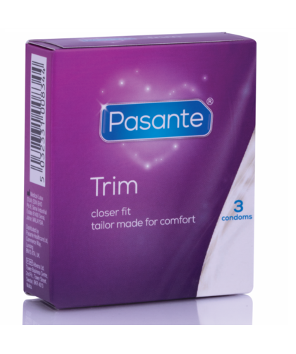 TRIM SMALL Slim Fit Condoms - 3 Pack, Latex, Vegan, Spermicide-Free